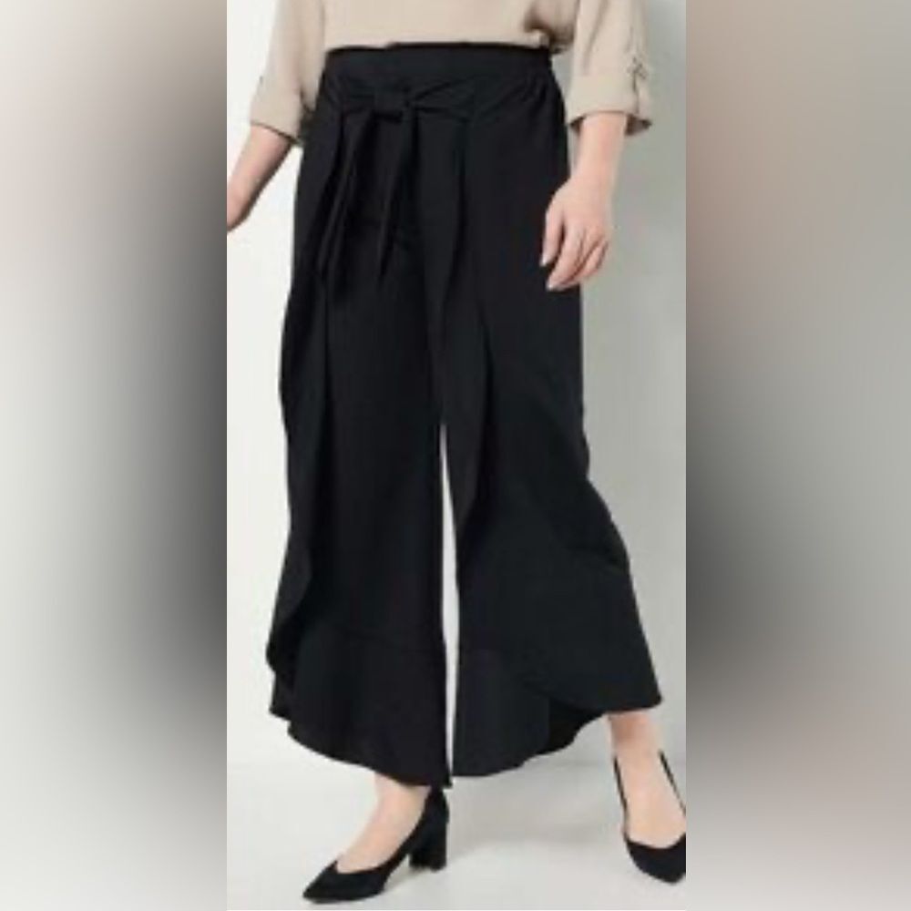 Truth + Style Petite Flounced Stretch Woven Pants Xs NWOT